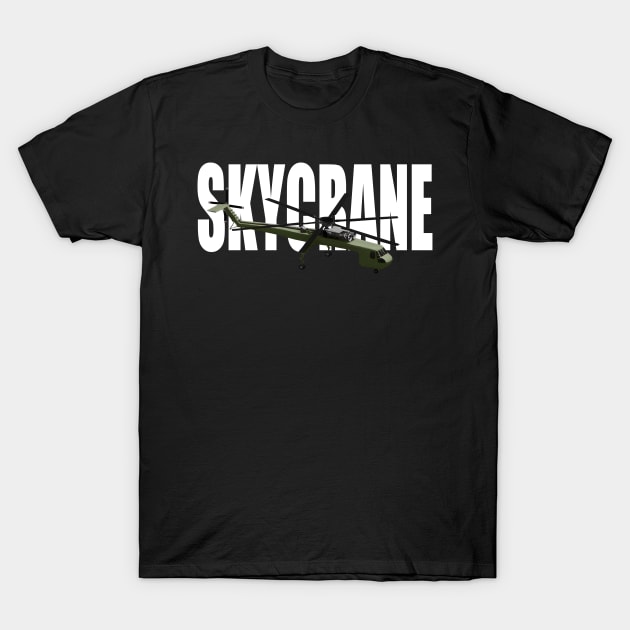 Sikorsky S-64 Skycrane Helicopter T-Shirt by Dirty Custard Designs 